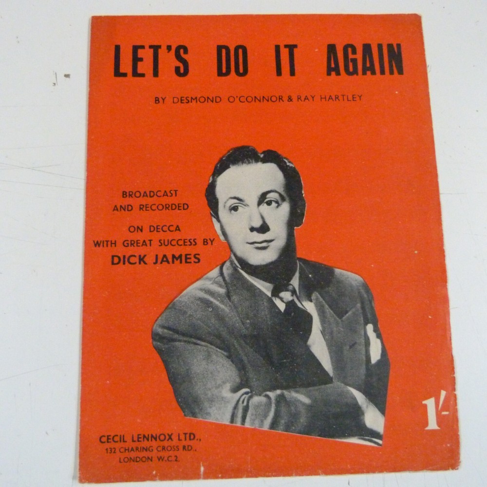 song sheet LET&rsquo;s DO IT AGAIN Dick James 1950