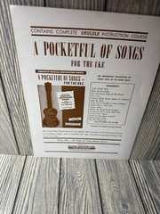 Vintage Sheet Music Lot: Sound Off & A Pocketful Of Songs U.S. Army Song Ukulele