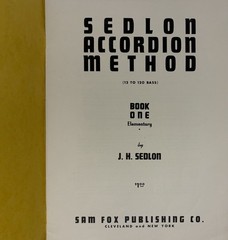 Sedlon Accordion Method Books One Two & Three 1939 Instruction Program Trio