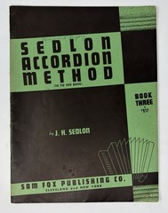 Sedlon Accordion Method Books One Two & Three 1939 Instruction Program Trio