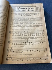 1904 American School Songs Hope Publishing Chicago Songbook Patriotic