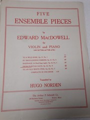 Edward MacDowell From puritan Days Violin Cello and Piano Sheet Music
