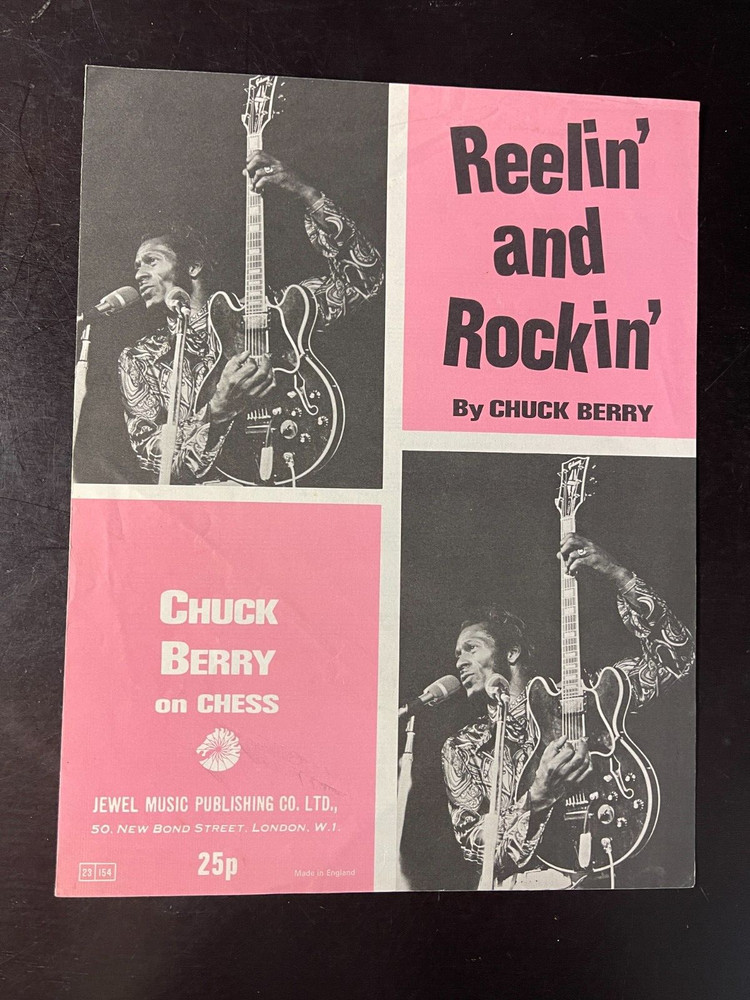 CHUCK BERRY SHEET MUSIC REELIN AND ROCKIN-SUER RARE CRISP-3883