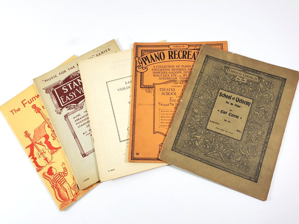 Vintage Music Books Piano and Violin Lot of Books
