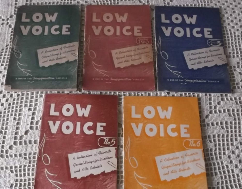 VTG 40s 50s Low Voice Singspiration Music Lot Church Gospel No 1, 2, 3, 5, 6