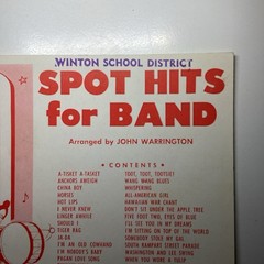 Robbins Music Corporation MPN 30 Spot Hits for Band Oboe Song Book Marching