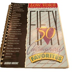 50 Contemporary Favorites Low Voice Bryce Inman WordSheet Music 1991 Vintage