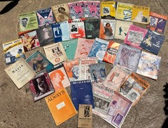 LOT OF 40 PIECES OF VINTAGE SHEET MUSIC 1920s TO 1940s