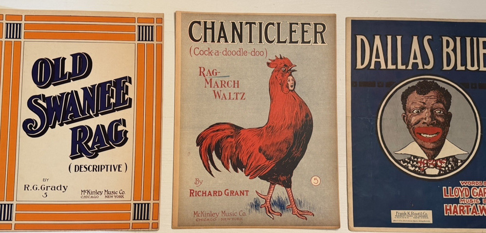3 Antique Pieces of Sheet Music 1901-1913 RAG; Rag, March, Waltz; & BLUES