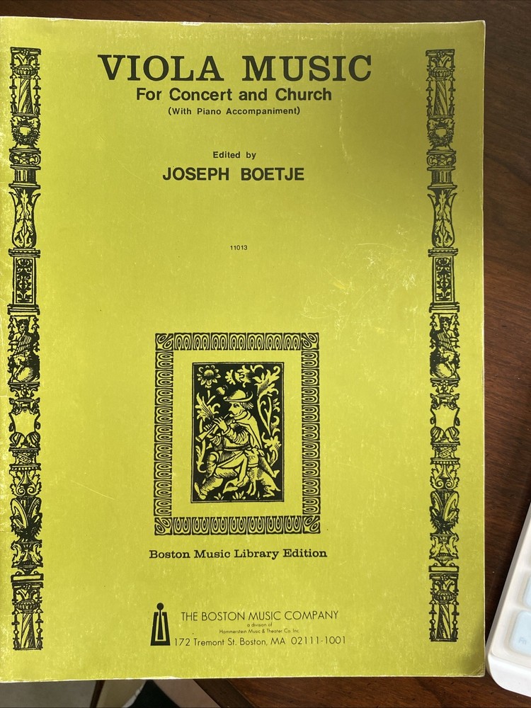 Viola Music For Concert And Church With Piano Accomp. Edited By Joseph BOETJE ￼