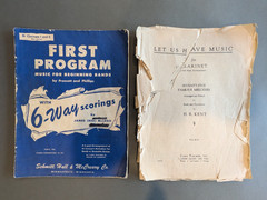 Lot of B-Flat Clarinet Sheet Music, Band Music, Method Books~Used