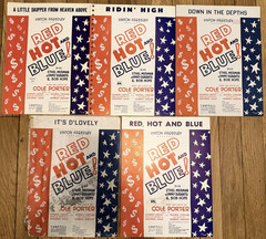 Cole Porter RED HOT AND BLUE 1936 Broadway Sheet Music Lot 5 Merman Hope Durant