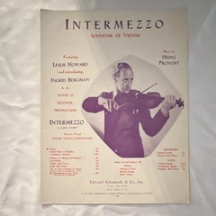 Intermezzo Souvenir de Vienne Sheet Music Piano Violin Edward Schuberth