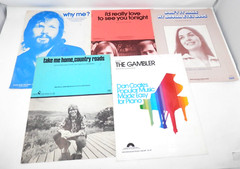 Vintage Lot of 5 Country / Easy Listening Sheet Music Singles John Denver Gayle