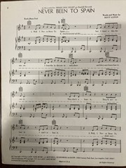 Never Been To Spain Sheet Music Three Dog Night Piano Guitar Vocals Rock F2G