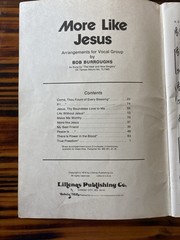 Vintage 1974 More Like Jesus Bob Burroughs Choral Sheet Music Songbook Lillenas