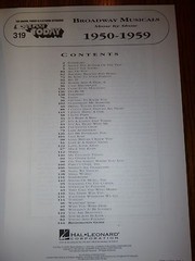 EZ PLAY Songbook #319 Broadway Musicals Show by Show 1950 – 1959