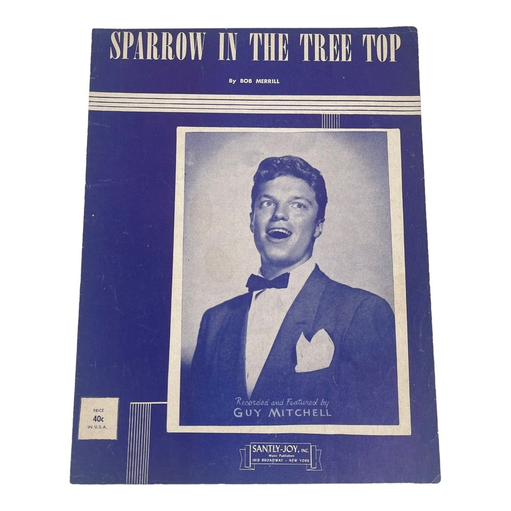 Sparrow in the Tree Top Sheet Music Vocals 1951 Guy Mitchell