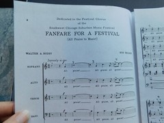 Fanfare for a Festival – sheet music – SATB Vocal, Organ or Piano or Trumpet Tub