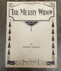 The Merry Widow Waltz 1933 Franz Lehar Piano Solo Unexcelled Edition