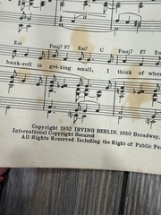 White Christmas Vocal Sel. Sheet Music P/V/G Irving Berlin 1952 48pp