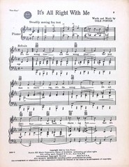 It&rsquo;s All Right With Me Sheet Music Can-Can Cole Porter Broadway Musical 1953