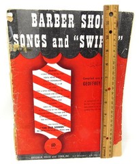 Barber Shop Songs and Swipes Song Book Music 1946 Piano Voice 15 Songs US Seller