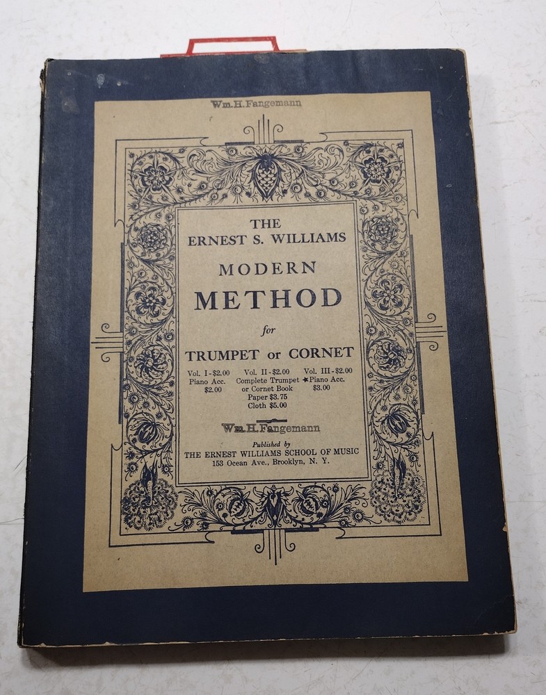 Ernest Williams School of Music Modern Method for Trumpet Cornet Music Book 1937