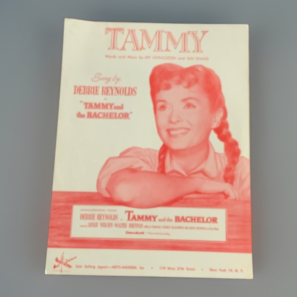 1957 Tammy Tammy & The Bachelor Debbie Reynolds Cover 1957 Sheet Music S1840