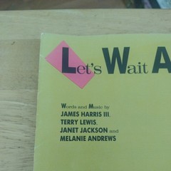 Let&rsquo;s Wait Awhile – Janet Jackson – 1987 USA Sheet Music