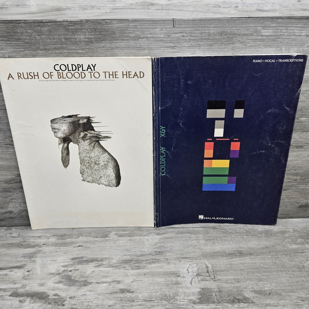 Coldplay Chord Songbook Piano Lot (2) Rush Of Blood To The Head X & Y