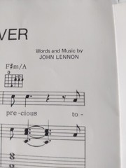(Just Like) Starting Over John Lennon Yoko Ono Vintage Sheet Music (H5)