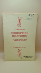 Christmas Oratorio Saint Saens Choral Music Songbook SATB