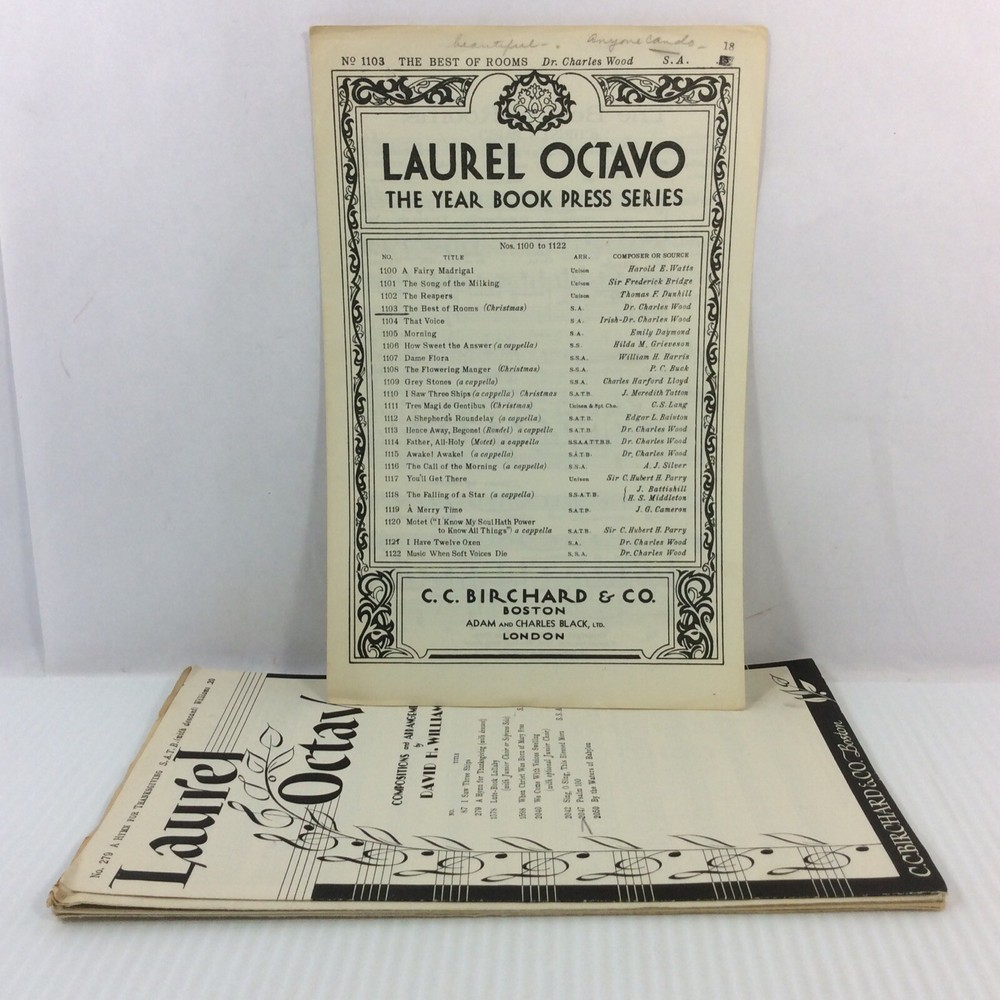 Choir Sheet Music Lot 5 CC Birchard Sacred Choral Laurel Octavo FD3 2629