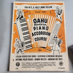 Vintage Accordian Sheet Music Books Swing Waltz 1950 OAHU X Series Lessons