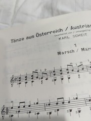Karl Scheit Austria Country Dances For Classical Guitar Rare Vintage Sheet Music