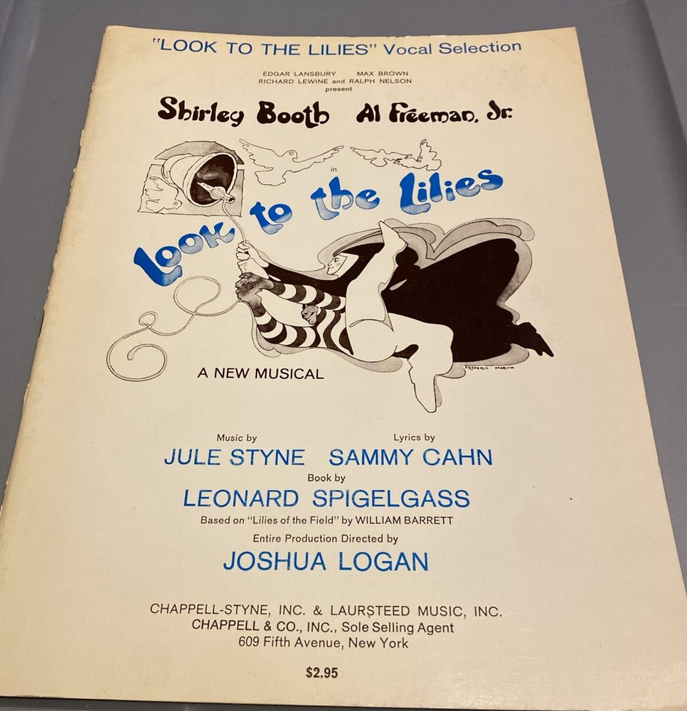 Vtg 1963 « Look To The Lilies » Broadway Vocal Selection Piano First Performance