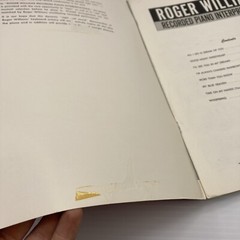 Roger Williams Recorded Piano Interpretations Songbook 1962 Robbins Music Co.