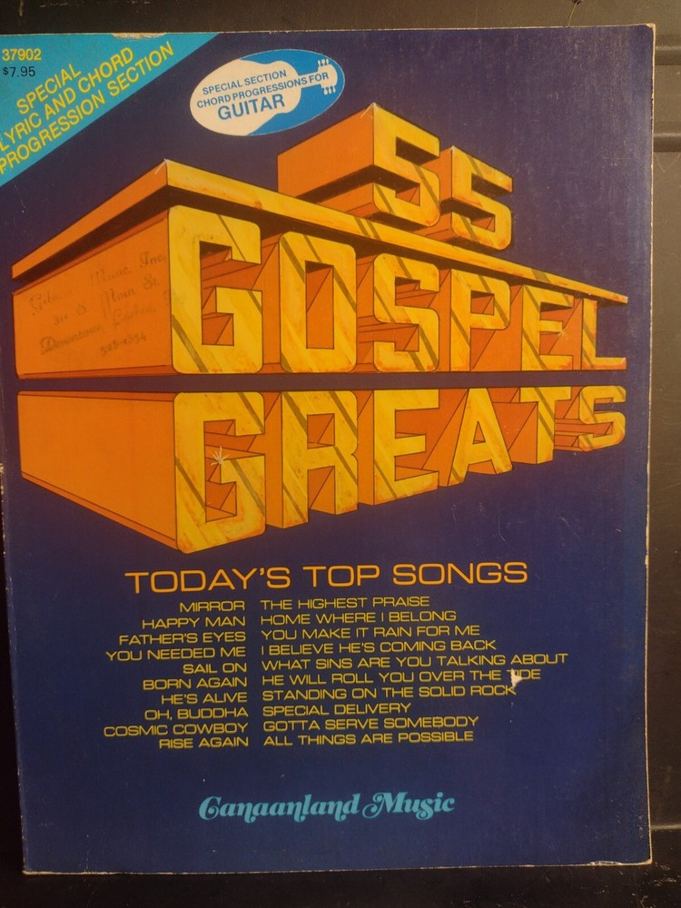 55 Gospel Greats Songbook Piano Guitar Christian 1980 W/ Fakebook Chords New