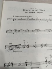 Carlevaro Concierto Del Plata For Classical Guitar And Orchestra 70 Pages Book