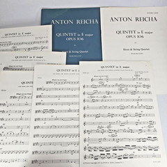 Anton Reicha Quintet in E Op 106 Horn String Quartet Music Score Parts Vintage