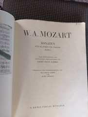 Mozart Sonatas for Piano and Violin Volume I Sheet Music. G. Henle Verlag