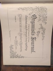 Antique Set Of 6 Collectors Organist Books, Sheet Music See Description