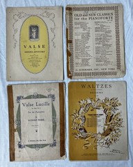 Lot of 41 Vintage/Antique Sheet Music for PIANO – WALTZES (1890s-1940s)