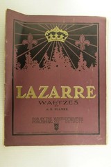 1901 Lazarre Waltzes H.B. Blanke Vintage Sheet Music M37