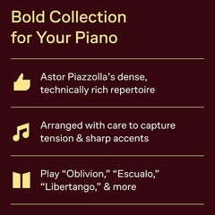 Astor Piazzolla Piano Collection | Tango Sheet Music Book for Solo Piano | Latin