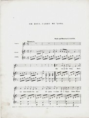 Oh Boys Carry Me &lsquo;Long, A Plantation Melody, Original Stephen C. Foster, 1851
