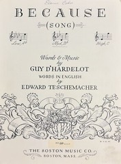 BECAUSE (Song) Piano Words & Sheet Music In English and French by Guy D&rsquo;Hardelot