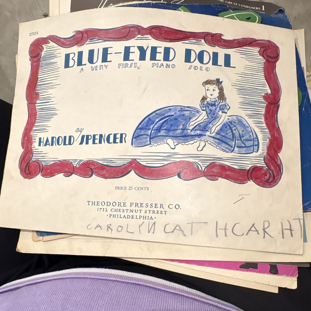 Theodore Presser Co. Blue-Eyed Doll Sheet Music Piano Solo Beginner