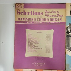Hammond Organ Sheet Music Books Vtg 50s Lot of 6 USA Hymns Showtime